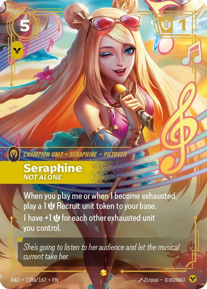 Seraphine, Not Alone (Alternate Art) 138A/167 Radiance Riftbound Foil NM